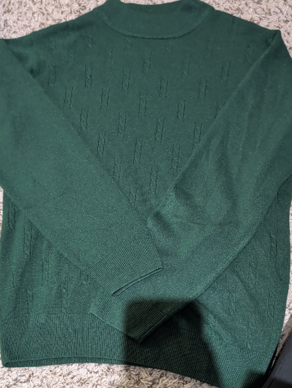Men's Dark Green Crewneck Sweater